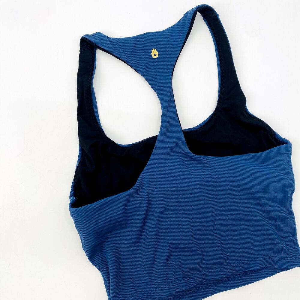 Spiritual Gangster M blue racerback crop top